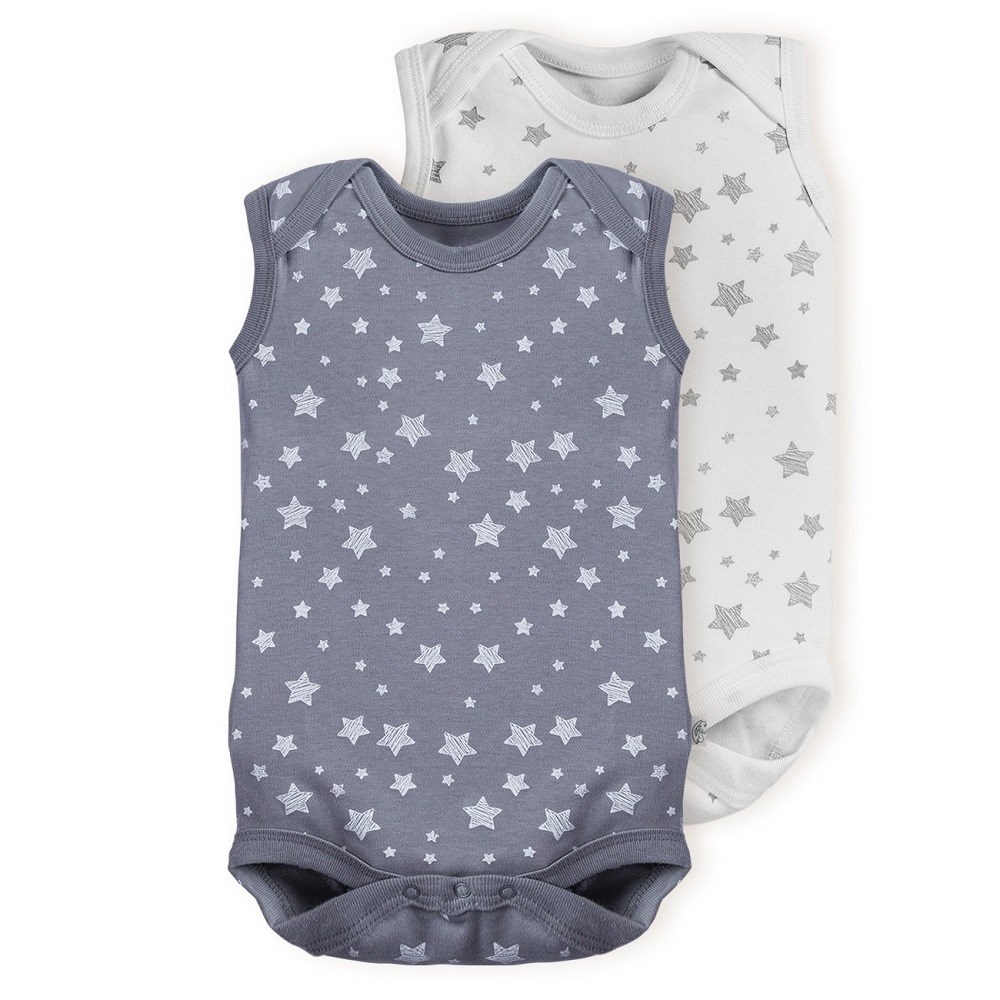 BabyCosy Organik Bebek Penye Body 2'li Set Gri