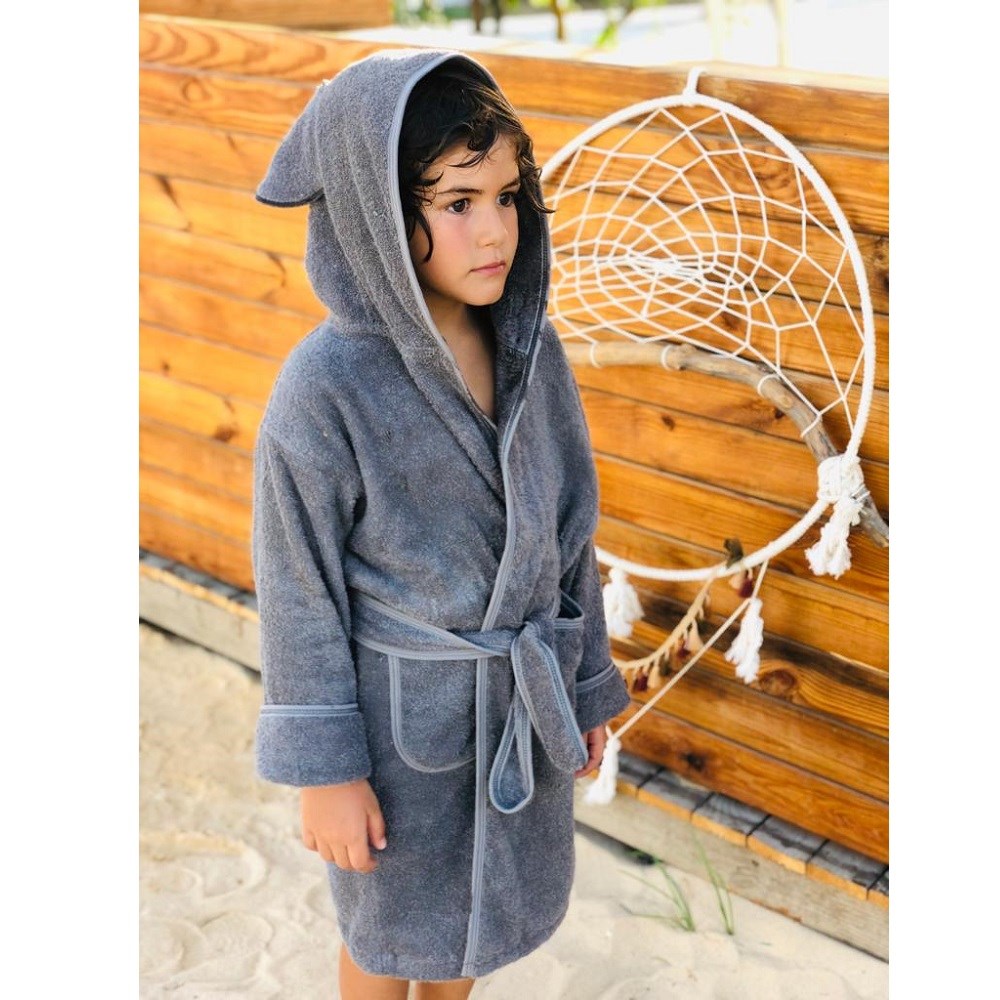 Baboo Elphy Grey Bathrope - Gri Bornoz 4-6 Yaş Gri