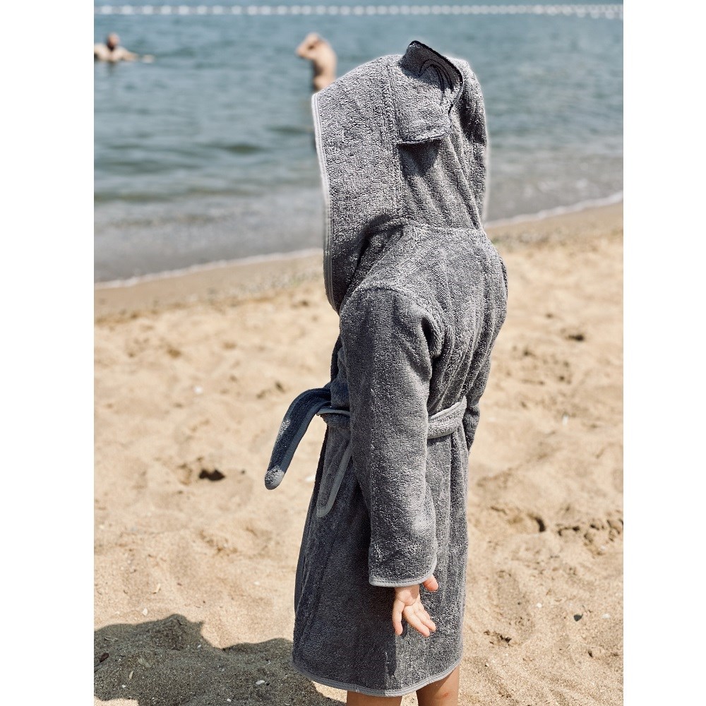 Baboo Elphy Grey Bathrope - Gri Bornoz 4-6 Yaş Gri