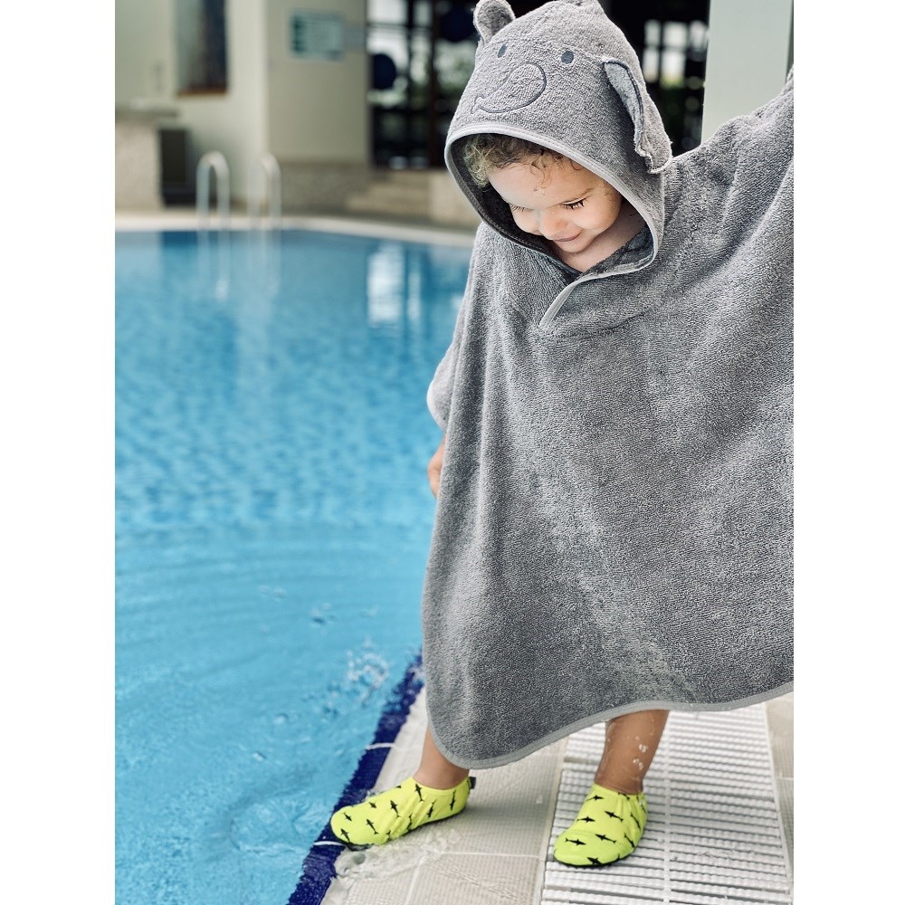 Baboo Grey Poncho Towel - Gri Panço Havlu Gri