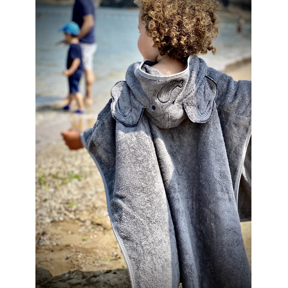 Baboo Grey Poncho Towel - Gri Panço Havlu Gri