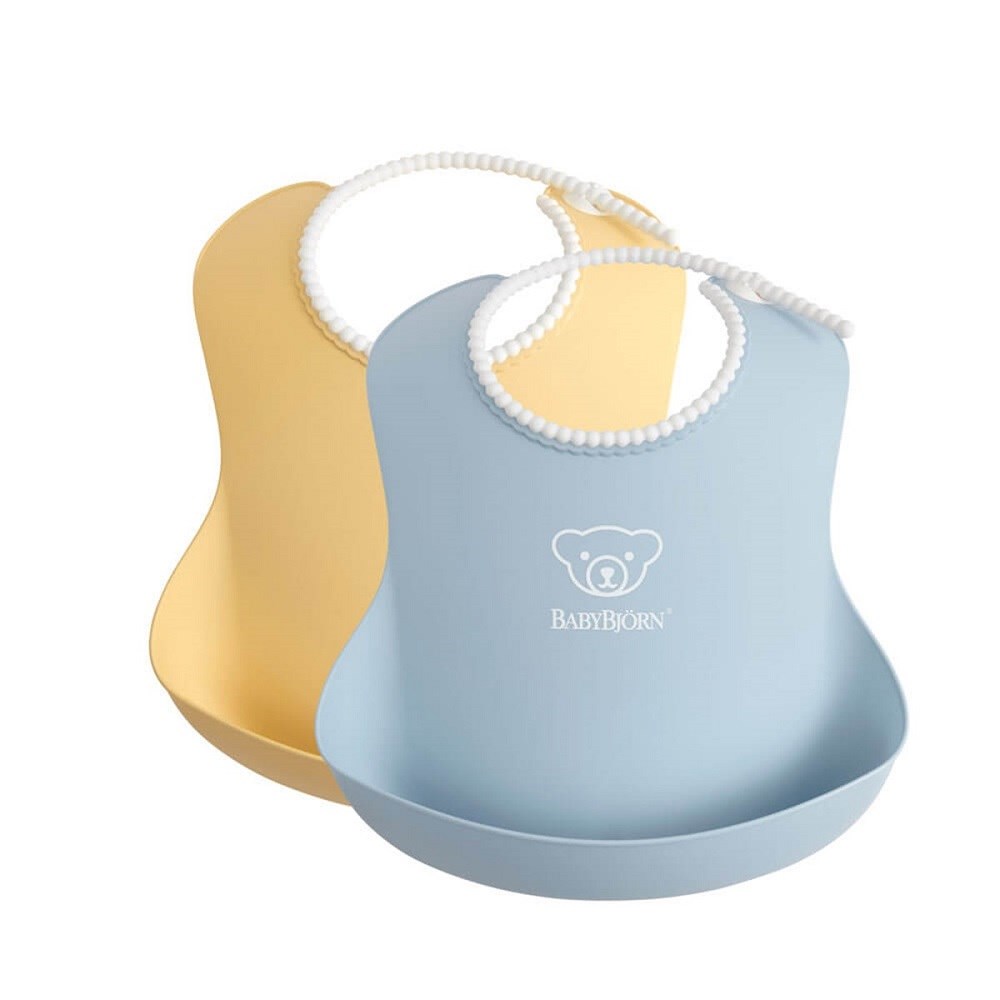 Babybjörn Yumuşak Plastik 2'li Önlük Powder Yellow Powder Blue 
