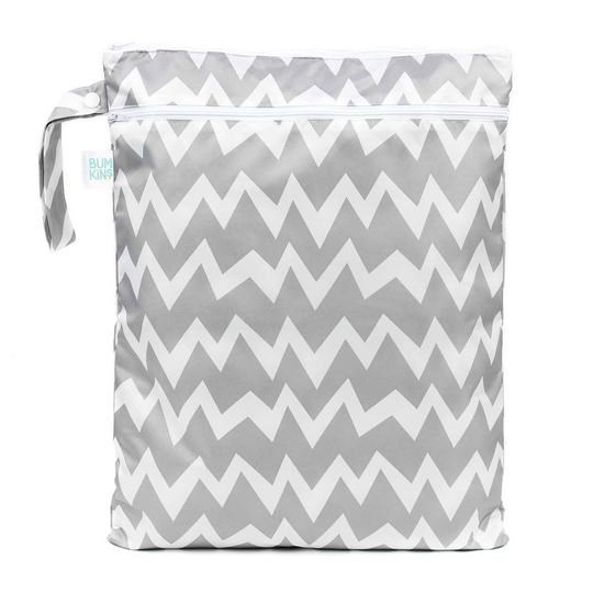Bumkins Islak/Kirli Çantası - Gray Chevron 