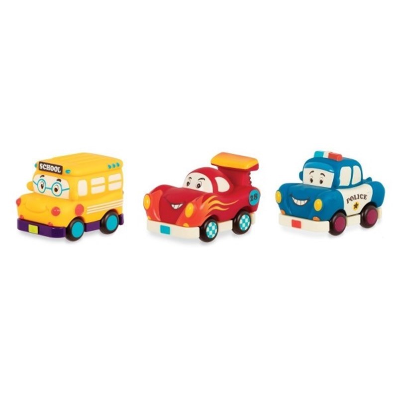 B Toys 3'lü Mini Çek Bırak Araba Seti 1 Yaş+ 
