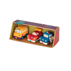 B Toys 3'lü Mini Çek Bırak Araba Seti 1 Yaş+
