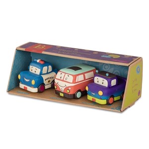B Toys 3'lü Mini Çek Bırak Araba Seti 1 Yaş+