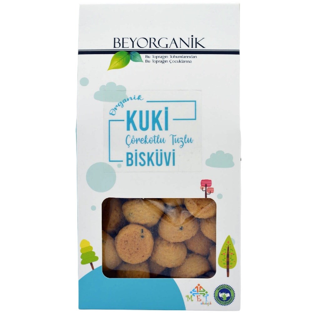 Beyorganik Organik Kuki Çörekotlu Tuzlu Bisküvi 150 gr 