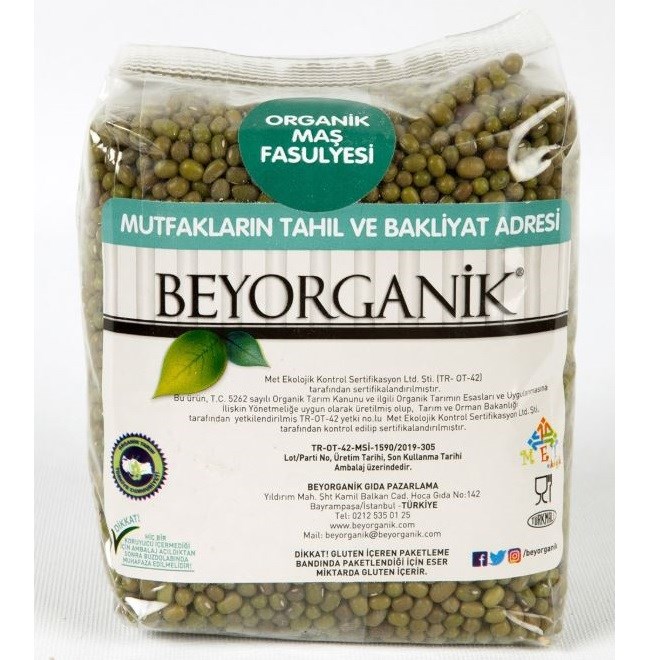 BEYORGANİK Organik Maş Fasulyesi 500 gr 