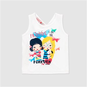 Boboli Yazlık Kız Penye Kısa Kol T-shirt