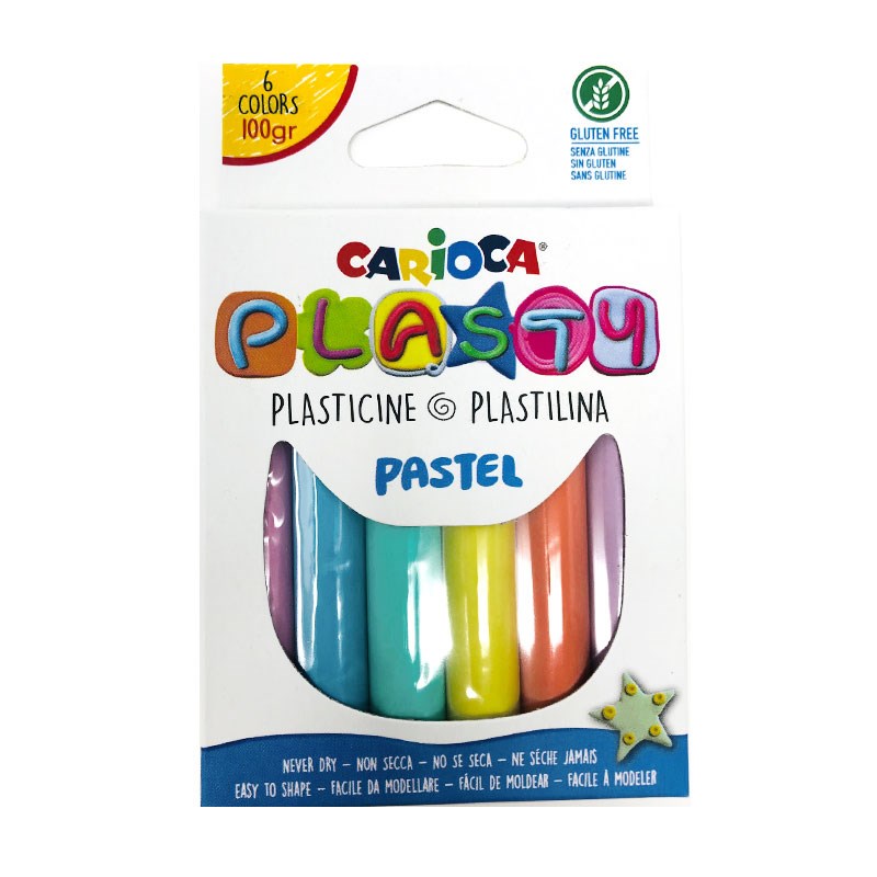 Carioca Plasty Kurumayan Oyun Hamuru 6 Renk - 100 gr Orjinal