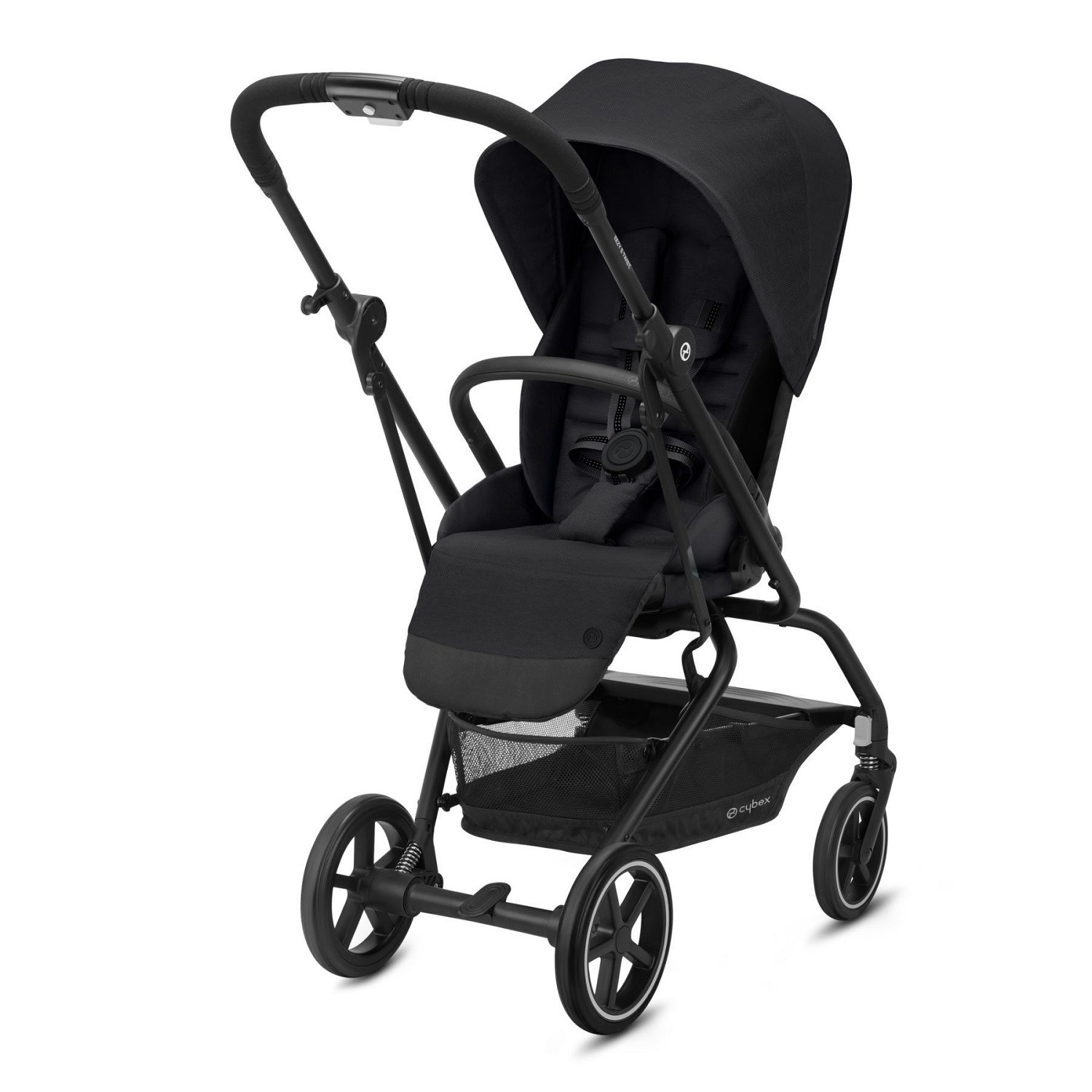 Cybex Eezy S Twist +2 Bebek Arabası Deep Black Kabin Boy 360 Derece Siyah