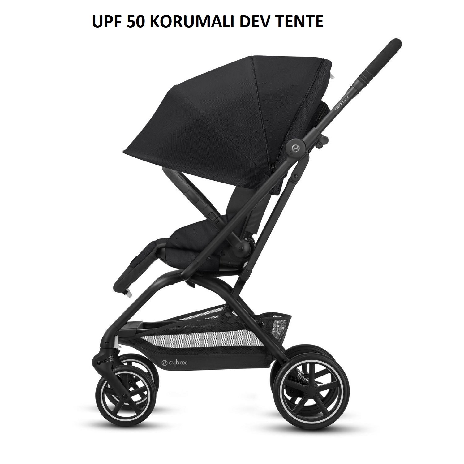 Cybex Eezy S Twist +2 Bebek Arabası Deep Black Kabin Boy 360 Derece Siyah