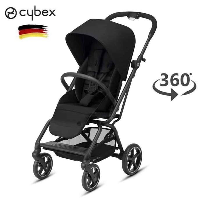 Cybex Eezy S Twist +2 Bebek Arabası Deep Black Kabin Boy 360 Derece Siyah