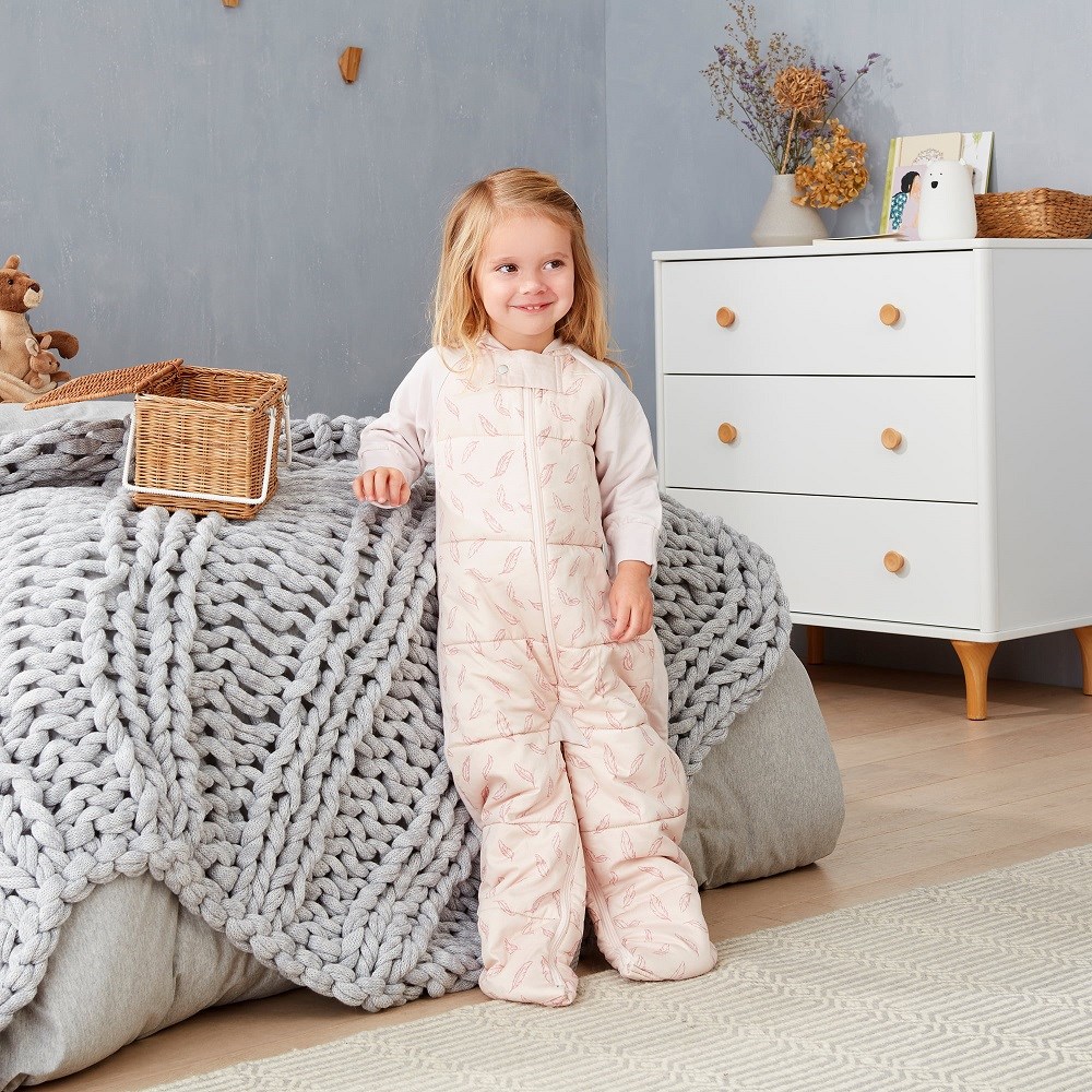ErgoPouch Organik Çift Kullanım Uyku Tulumu 2-5 TOG - Quill Pembe
