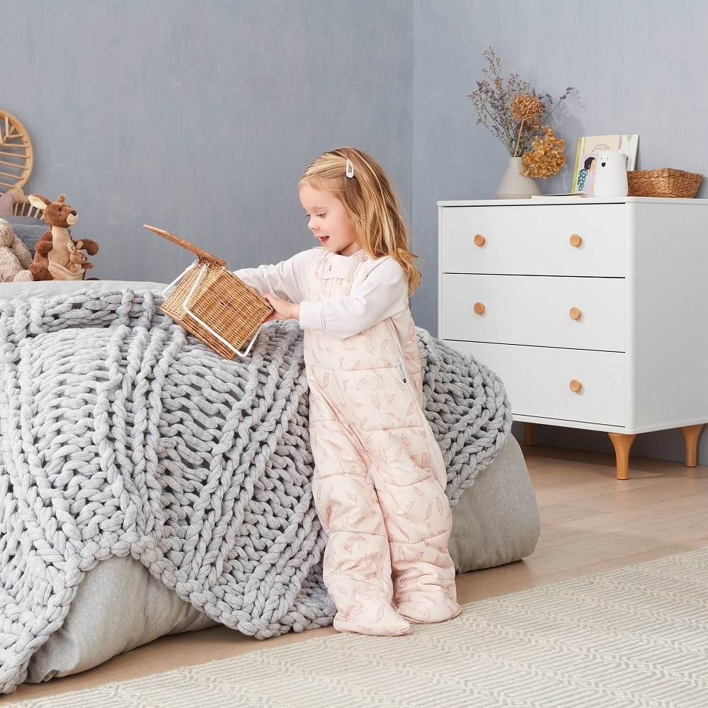 ErgoPouch Organik Çift Kullanım Uyku Tulumu 2-5 TOG - Quill Pembe