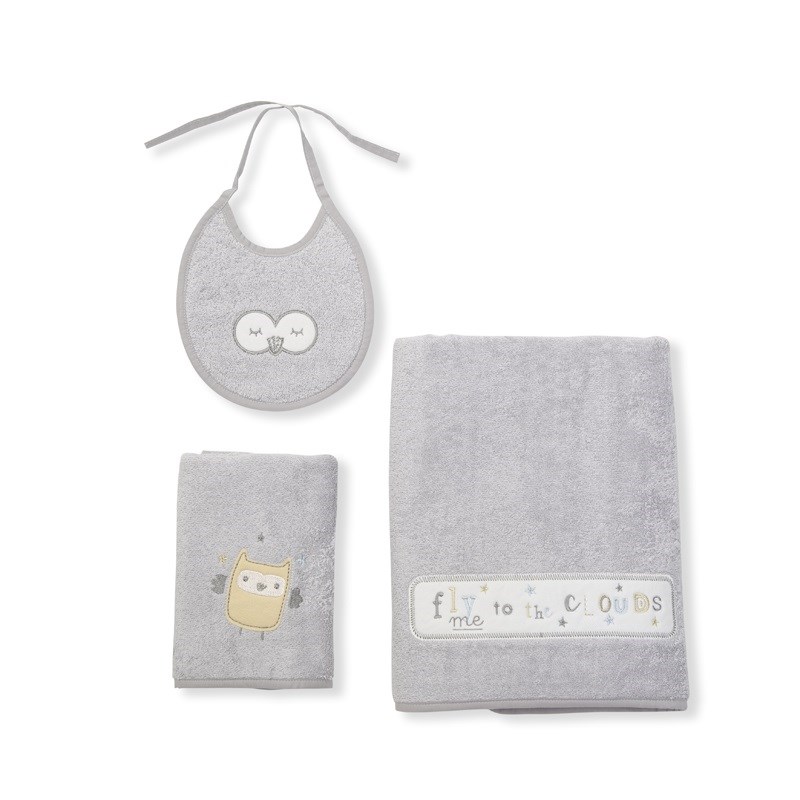 Funnababy 3'lü Banyo Seti Owlet Gri