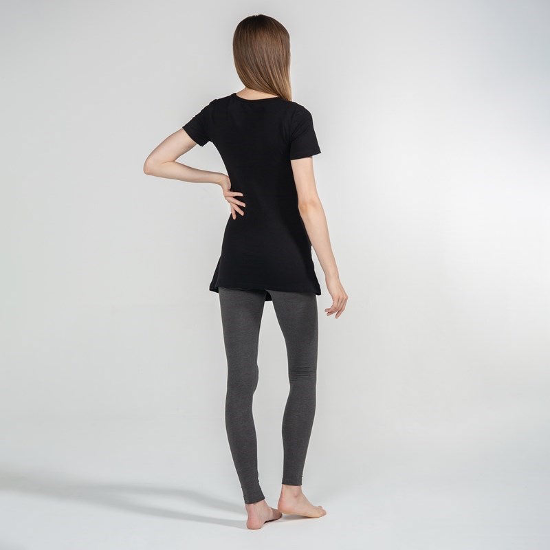 Funnamamma Bisiklet Yaka Hamile Tshirt Carina Siyah