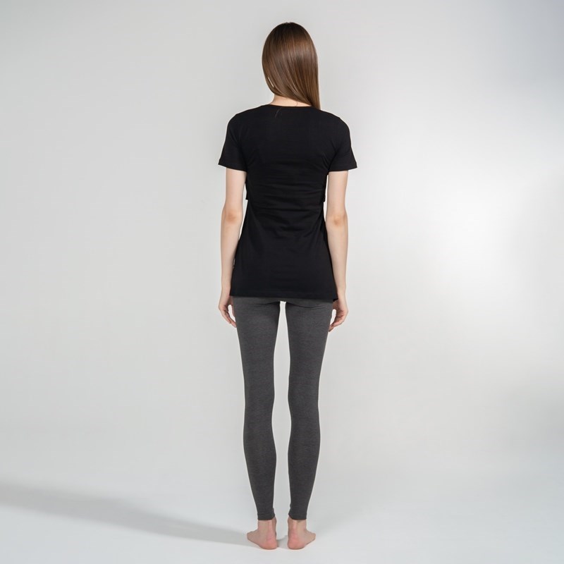 Funnamamma Bisiklet Yaka Emzirme Tshirt Letizia Siyah