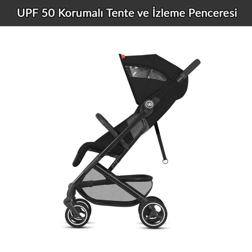 GB QBIT PLUS All City Bebek Arabas Velvet Black Standart Bebekhouse da