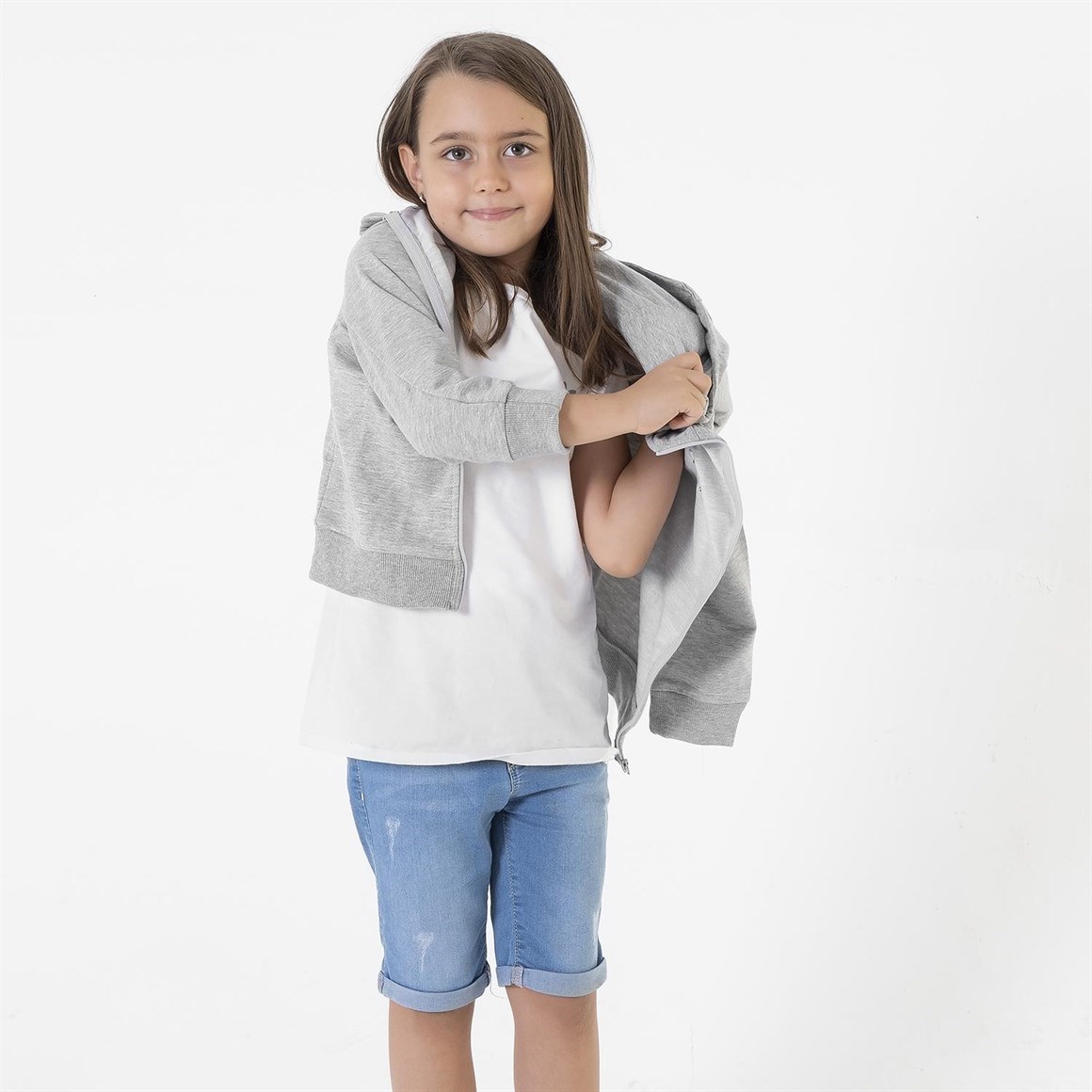 Kral Şakir Lisanslı Kapşonlu S-shirt - Canan Gri