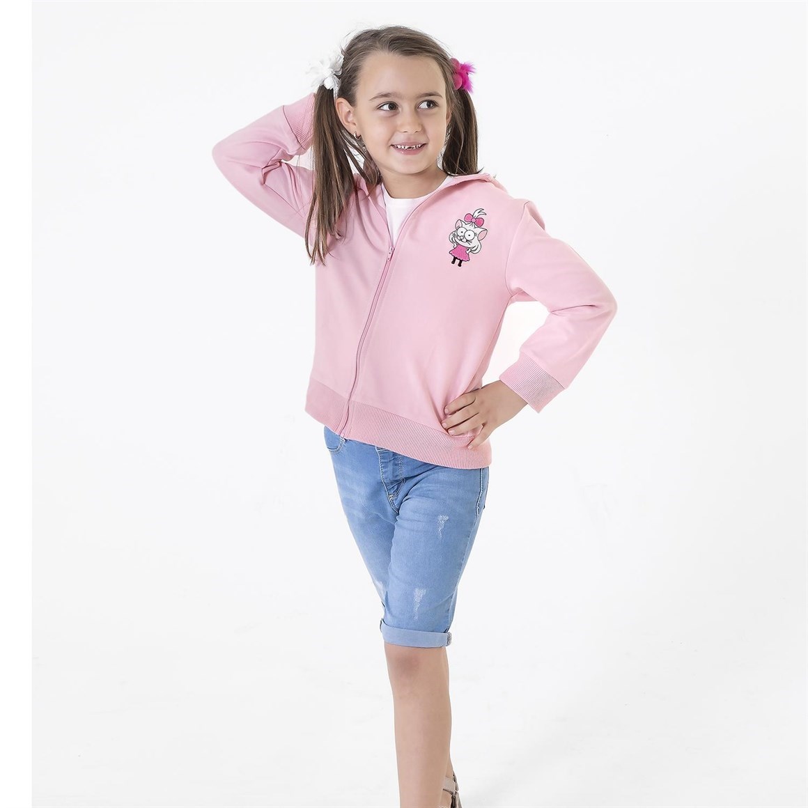 Kral Şakir Lisanslı Kapşonlu S-shirt - Canan Pembe
