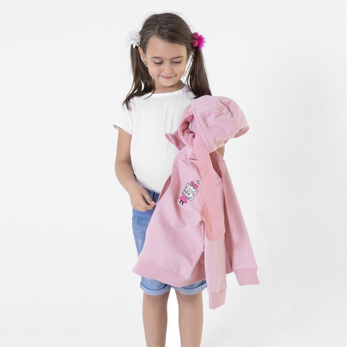 Kral Şakir Lisanslı Kapşonlu S-shirt - Canan Pembe