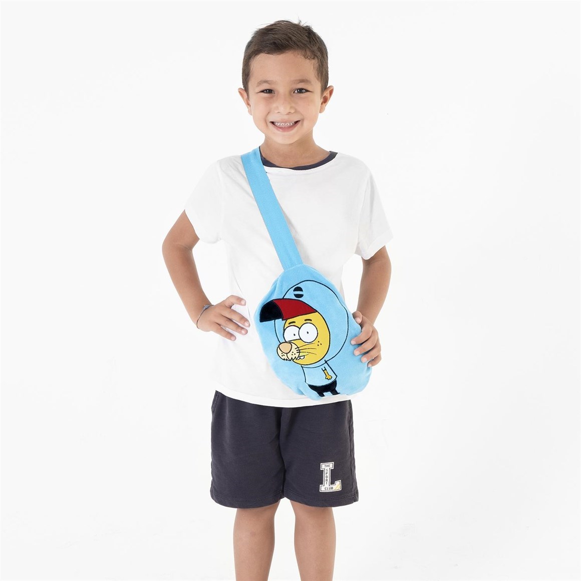 Kral Şakir Lisanslı Kapşonlu S-shirt - Şakir Mavi