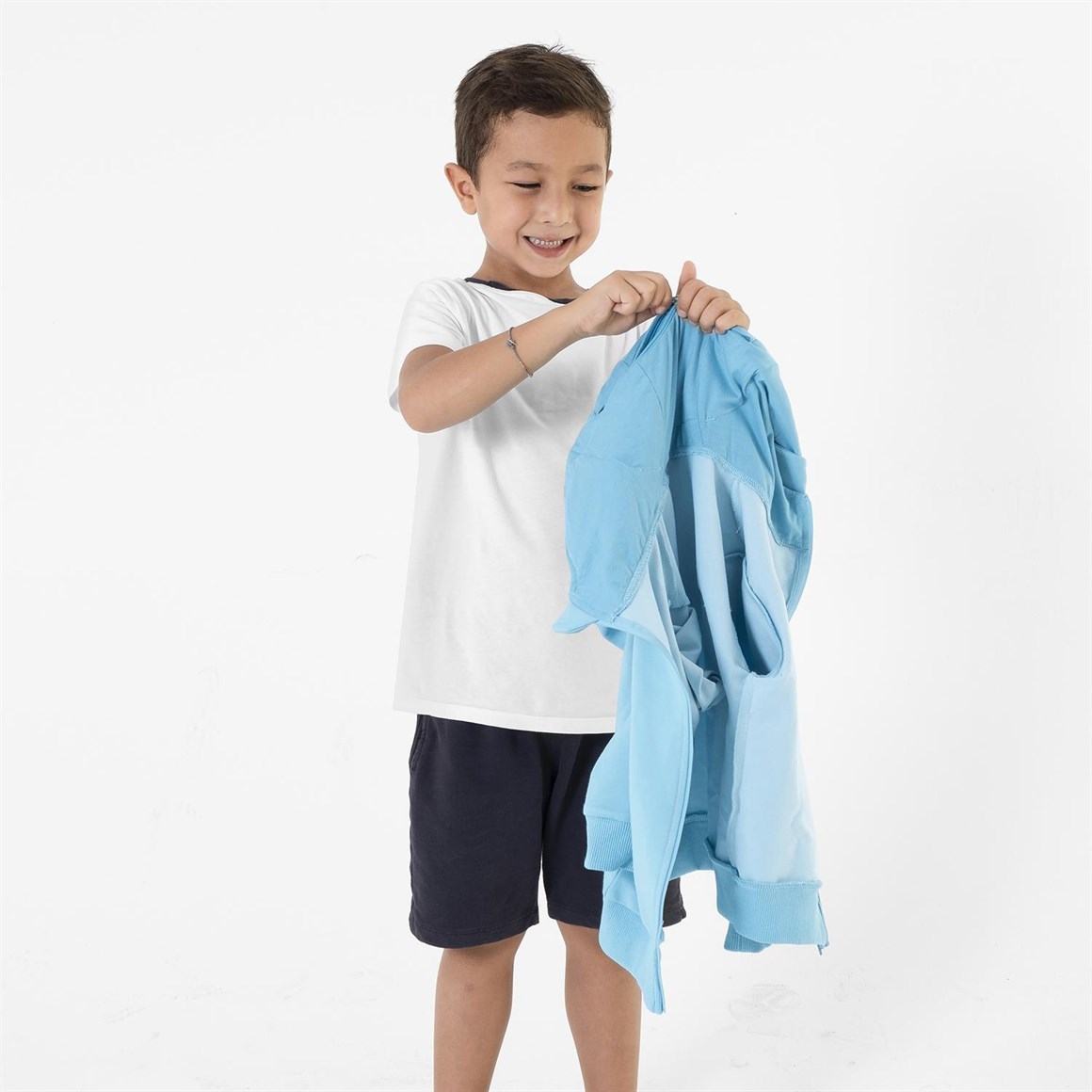 Kral Şakir Lisanslı Kapşonlu S-shirt - Şakir Mavi