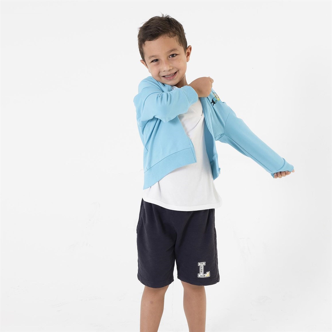 Kral Şakir Lisanslı Kapşonlu S-shirt - Şakir Mavi