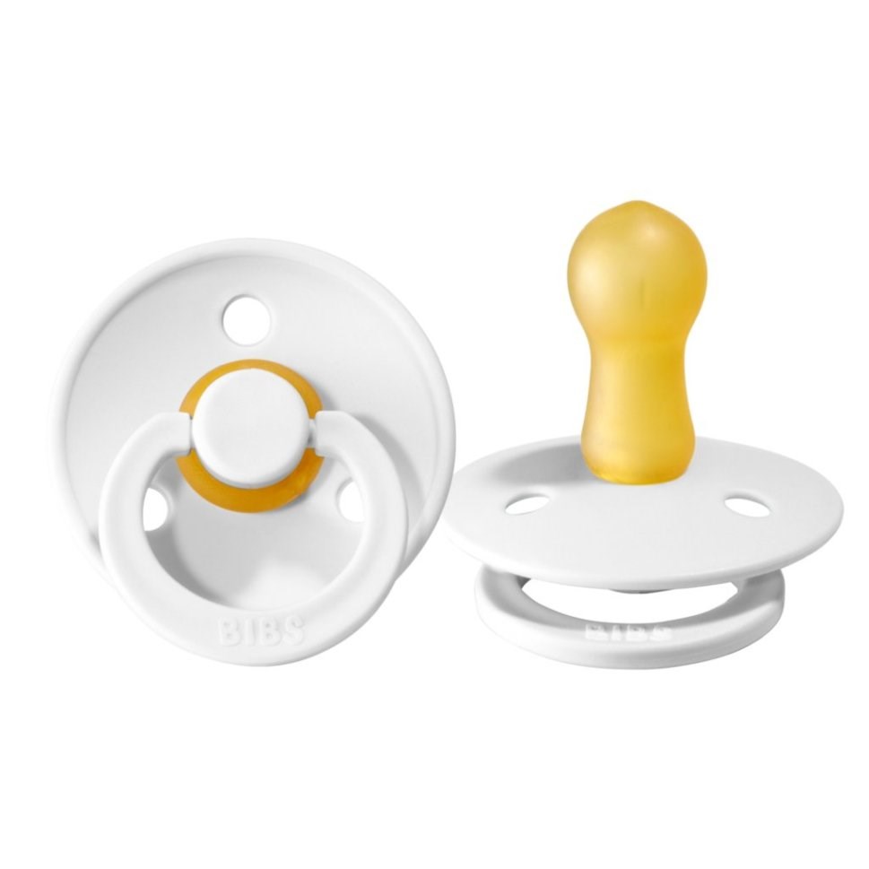 Bibs Colour Bebek Doğal Kauçuk Emzik White 0-6 Ay Beyaz