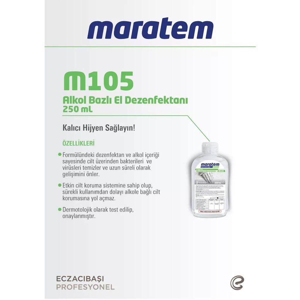 Maratem M105 Alkol Bazlı El Dezenfektanı 250 ml Orjinal
