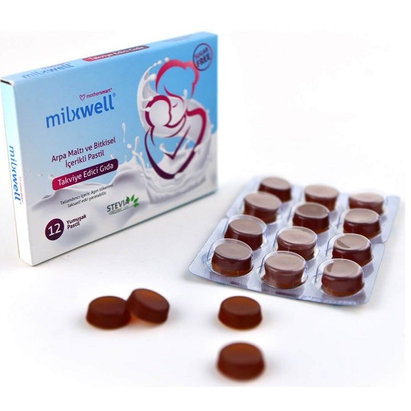 Mothersmart Milxwell Arpa Maltı ve Bitkisel İçerikli Pastil 24'lü 