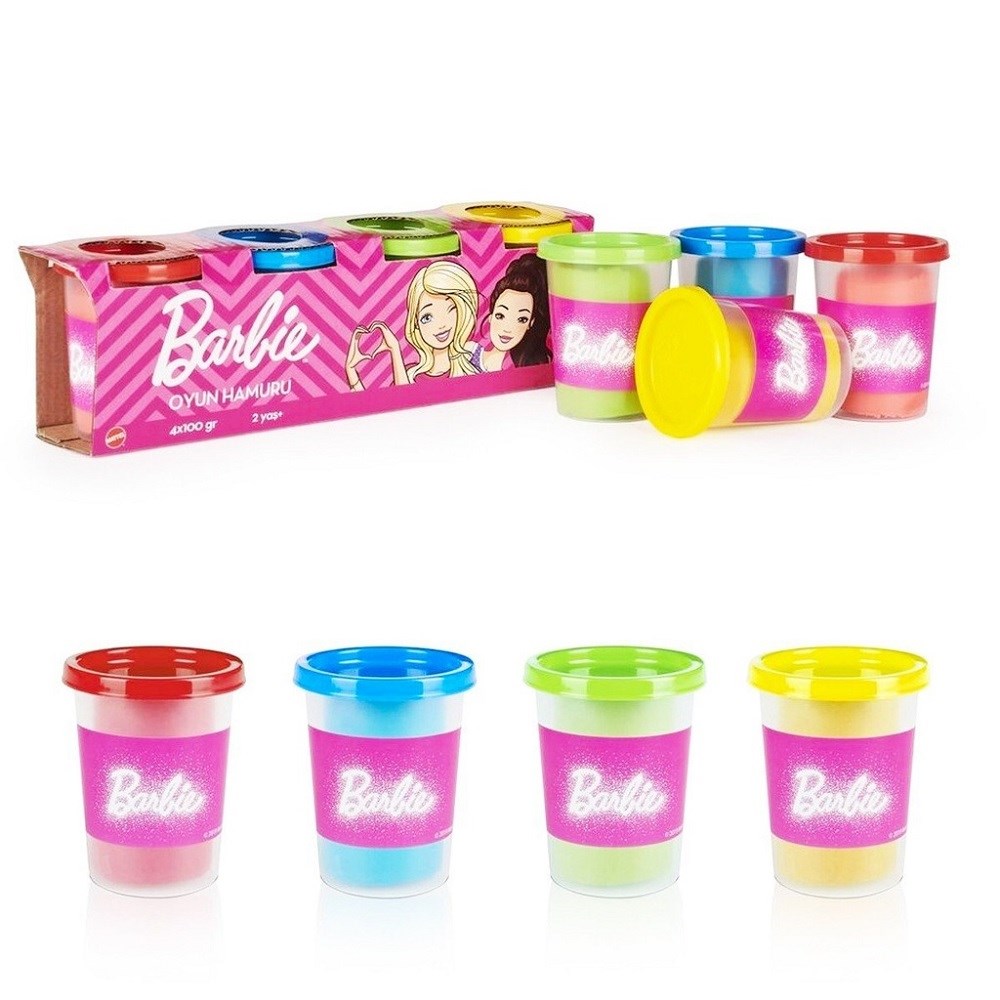 Mattel Barbie Oyun Hamuru 4'lü Orjinal