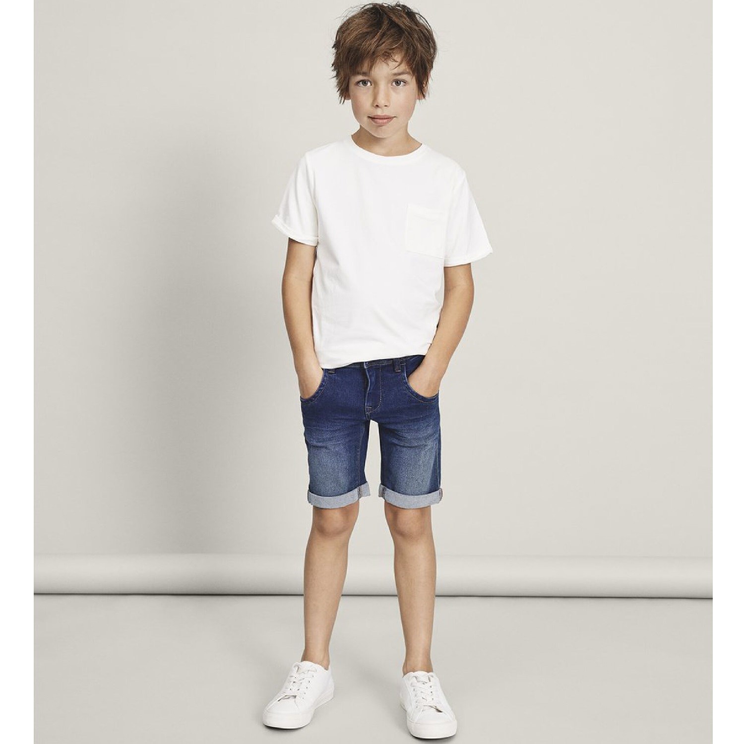 Name It Erkek Yazlık Denim Bermuda Şort Mavi