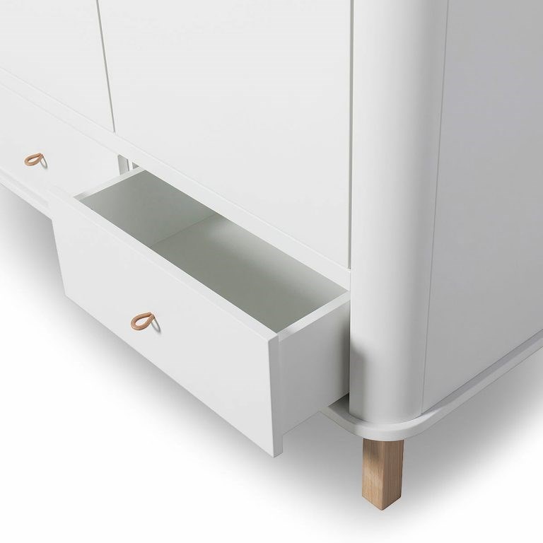 Oliver Furniture Bebek Odası Gardrop 2 Kapı White/Oak Orjinal
