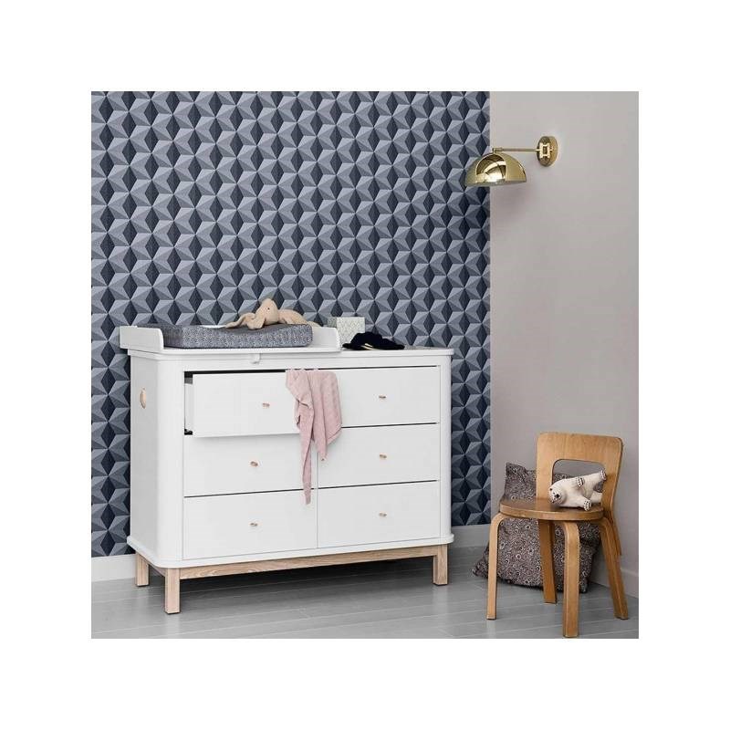 Oliver Furniture Bebek Odası Şİfonyer 6 Çekmece White/Oak Orjinal