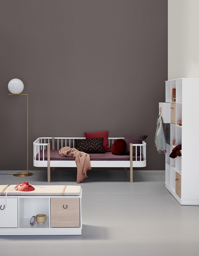 Oliver Furniture Çocuk Odası Karyola White/Oak Orjinal