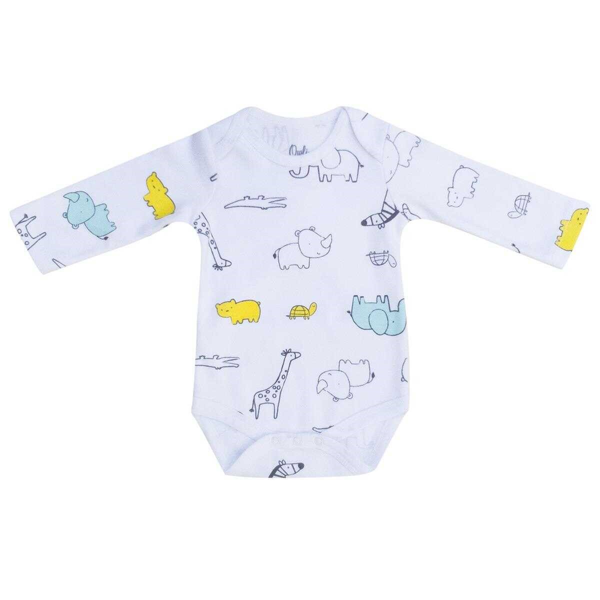 Owli Bebek Kısa ve Uzun Kol Body 3'lü Set Zoo Zoo Yeşil