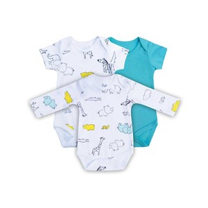 Owli Bebek Kısa ve Uzun Kol Body 3'lü Set Zoo Zoo