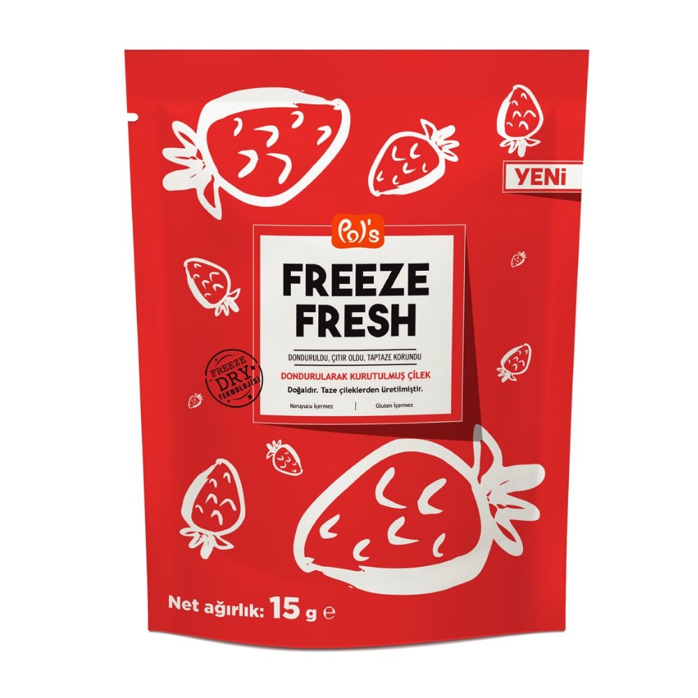 Pol's Freeze Fresh Dried Çilek 15 gr 