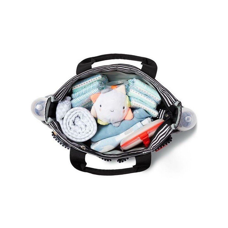 Skip Hop Duo Signature Bebek Bakım Çantası- White/Stripe Orjinal