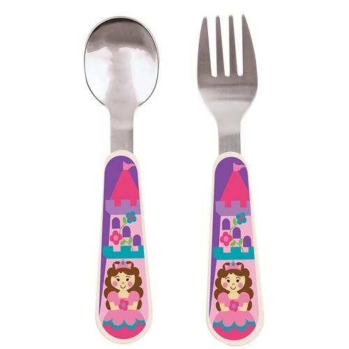 Stephen Joseph Silverware Set Kaşık Çatal Set Princess Pembe
