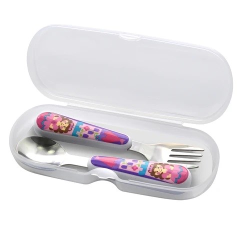Stephen Joseph Silverware Set Kaşık Çatal Set Princess Pembe