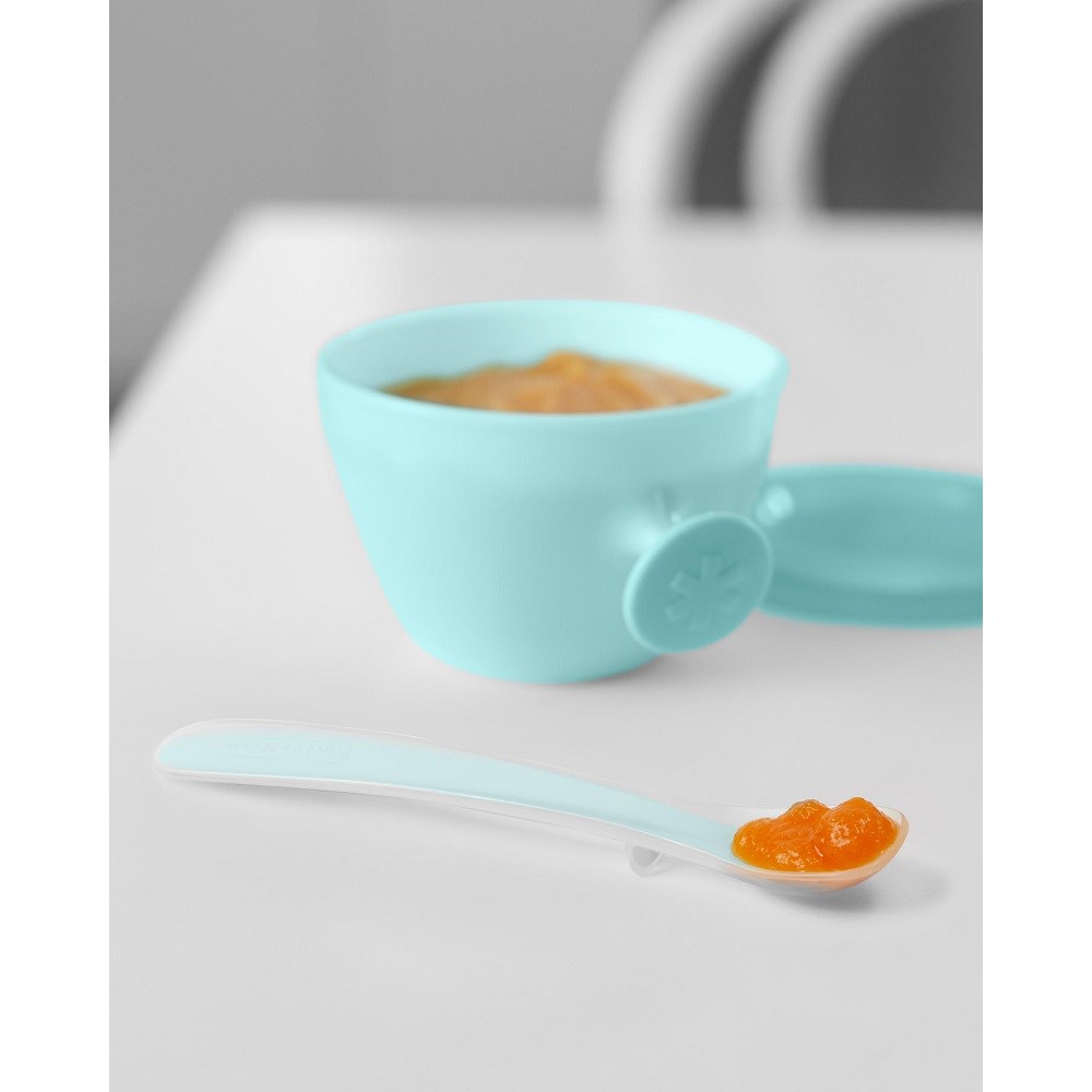 Skip Hop Easy Feed Bebek Beslenme Kaşığı Gri/Yeşil Orjinal