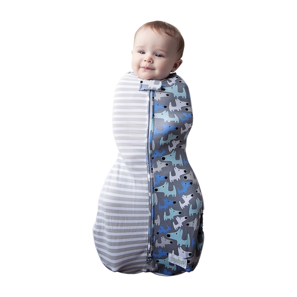 Woombie Grow With Me Büyüyebilen Akıllı Kundak Doggie and Stripes 0-18 Ay Beyaz
