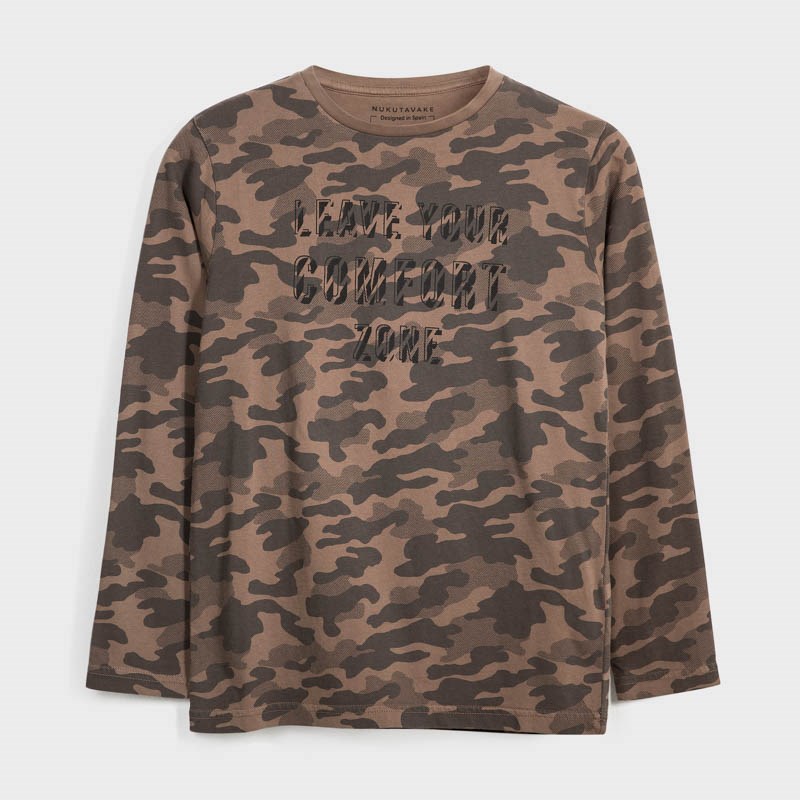 Mayoral Kışlık Erkek Uzun Kol Kamuflaj T-shirt Yeşil