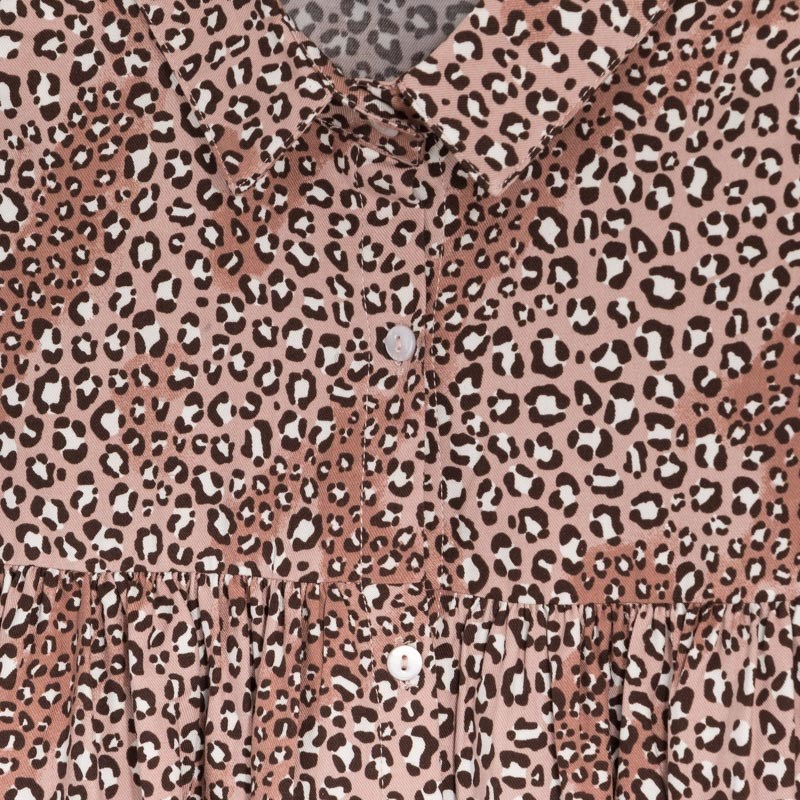 Mayoral Kışlık Kız Leopar Desenli Elbise Pembe