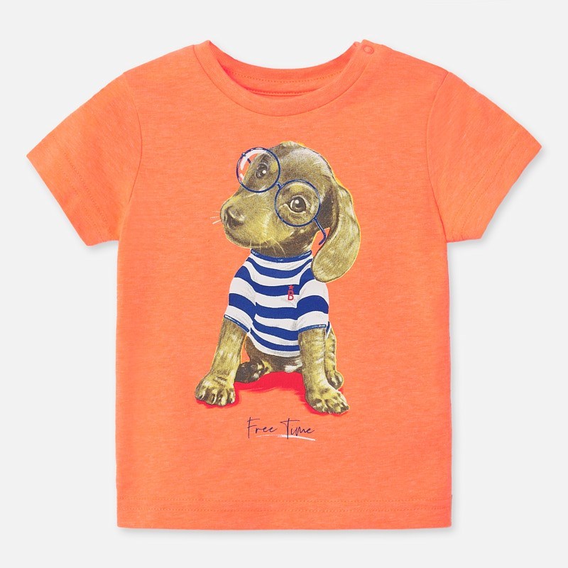 Mayoral Yazlık Erkek Bebek Kısa Kol T-shirt Turuncu