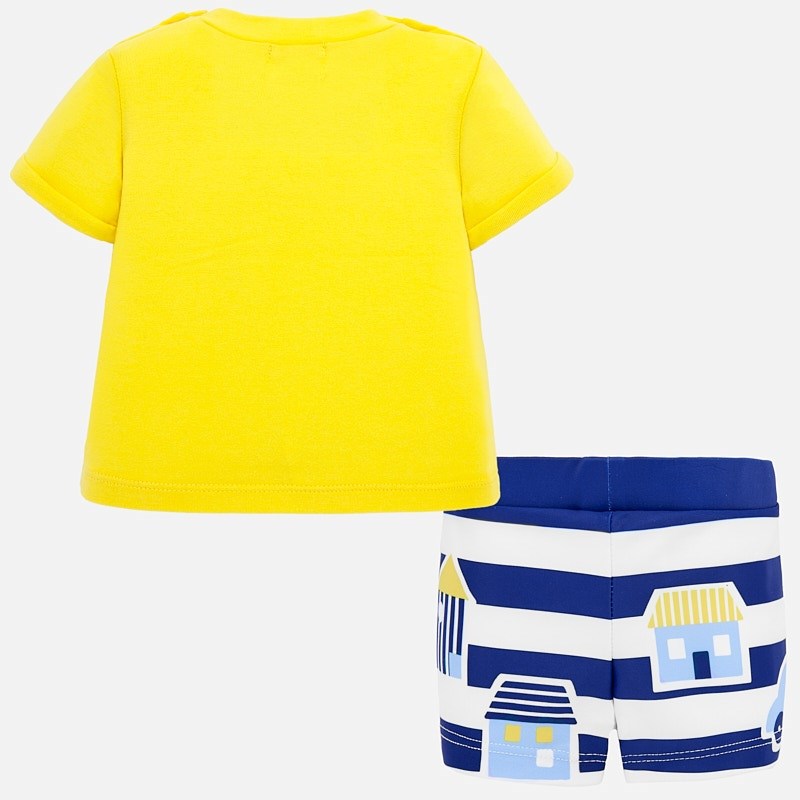 Mayoral Yazlık Erkek Bebek Bluz Boxer Mayo 2'li Set Sarı