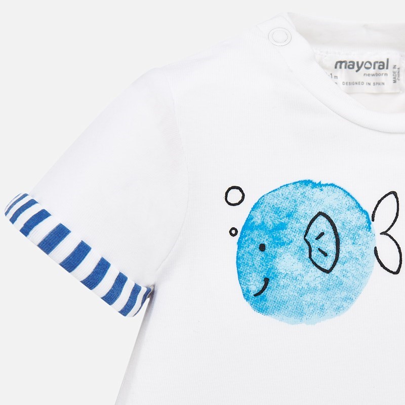 Mayoral Yazlık Erkek Bebek Bluz Boxer Mayo 2'li Set Koyu Mavi
